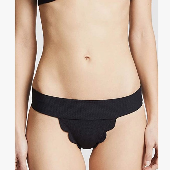 NWT MARYSIA Strapless Teal & White Scalloped Bikini Set - Picture 8 of 10